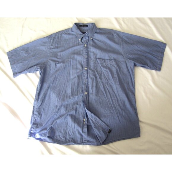 Men's Kenneth Gordan Gingham Button Short Sleeve Shirt Sz XL (MT690) Made in USA - Picture 1 of 9